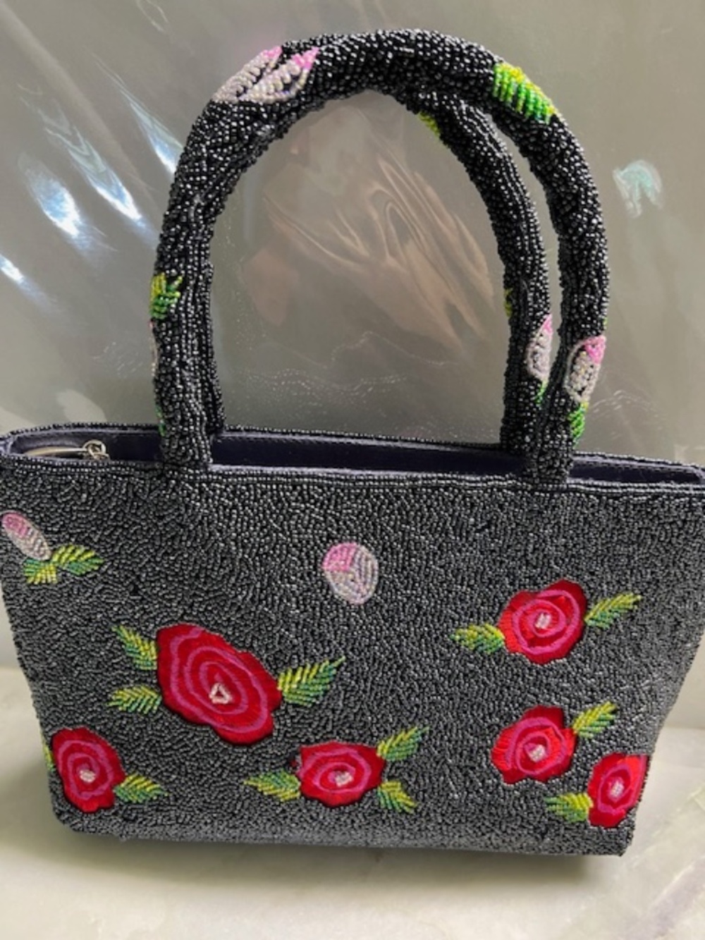 Beaded handbag Fully beaded and Stitched